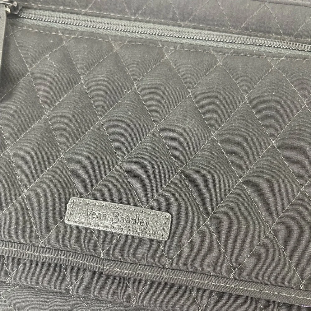 Vera Bradley Quilted Black Crossbody Bag with Polka Dot Interior